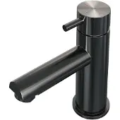 Brauer Wastafelmengkraan gunmetal edition coldstart opbouw laag korte ronde hendel geborsteld gunmetal pvd