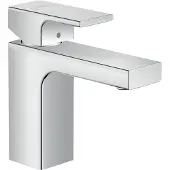 Hansgrohe Wastafelmengkraan vernis shape eengreeps 100 met metalen trekwaste chroom