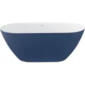 Best design Vrijstaand bad friday bicolor 178x78x60 cm blauw /wit