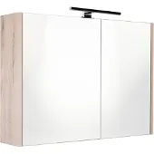 Best design Spiegelkast Happy Halifax Incl. LED verlichting 80x60 cm Eiken