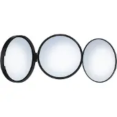 Smedbo Driezijdige make-up spiegel outline lite 10 cm zwart