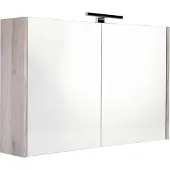 Best design Spiegelkast Happy Grey Incl. LED verlichting 100x60 cm Grijs Eiken