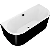 Polysan Viva D Monolith back to wall Bad 170x75x60cm, Wit/zwart