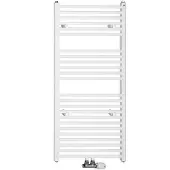 Sapho Handdoekradiator direct recht middenaansluiting 60x132.2 cm 693w wit