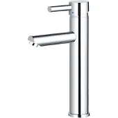Sanilux Wastafelkraan Alesa Chroom Rond Opbouw Extra Hoog (30cm)