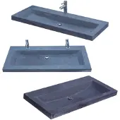 Sanilux Wasblad compact stone hardsteen 80x38x5 cm 1 kraangat