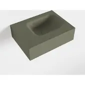 Mondiaz LEX Army vrijhangende solid surface wastafel 40cm. Positie wasbak rechts