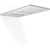 Tres Hoofddouche Wand met Waterval 28x55 cm Mat Wit