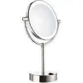 Smedbo Outline LED Make-up Spiegel Vrijstaand 18cm 5x Vergrotend Chroom