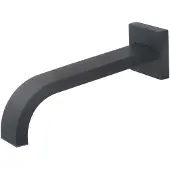 Boss & Wessing BWS Baduitloop Vierkant 22 cm Mat Zwart (excl inbouwdeel)