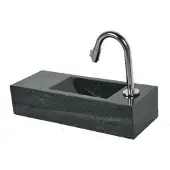 Sanilux Fonteinpack slim hardsteen rechts 45x17x10 cm