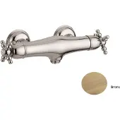 Sanimex Douchekraan Opbouw Giulini Thermostatisch Kruisgreep HoH 15cm Brons