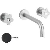 Sanimex Inbouw wastafelmengkraan giulini tweeknops 25 cm inclusief g-link inbouwdeel mat zwart
