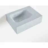 Mondiaz LEX Clay vrijhangende solid surface wastafel 40cm. Positie wasbak links