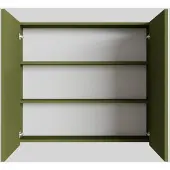 Boss & Wessing Spiegelkast bws cube 80x70x16 cm 2 deuren groen