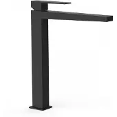 Tres Wastafelmengkraan slim exclusive vierkant met hendel hoog mat zwart