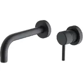 Sanimex Inbouw wastafelkraan giulini eenhendel 20 cm mat zwart