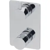 Boss & Wessing Bws afbouwdeel round 2-weg chroom tbv thermostatisch inbouwdeel uni