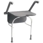Etac Douchezitting relax met armsteunen en steunpoten 39x45 cm kunststof grijs