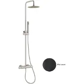 Sanimex Regendouche Opbouwset Giulini Thermostatisch Incl. Douchegarnituur Ø 20cm Mat Zwart