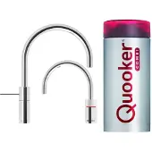 Quooker Nordic Round Twintaps met Combi Boiler Chroom