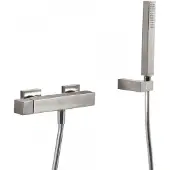 Tres Douchemengkraan cuadro exclusive opbouw vierkant met handdoucheset rvs