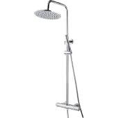Boss & Wessing BWS Regendoucheset Thermostatisch Round met Handdouche Chroom