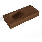 Mondiaz LEX Rust vrijhangende solid surface wastafel 70cm. Positie wasbak links