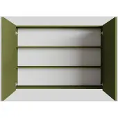Boss & Wessing Spiegelkast bws cube 100x70x16 cm 2 deuren groen