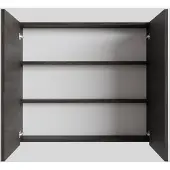 Boss & Wessing Spiegelkast bws cube 80x70x16 cm 2 deuren donkerbruin