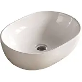 Sanilux Waskom Milano Keramiek 48x35x14cm Ovaal wit (exclusief waste)