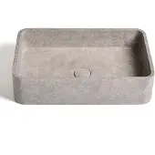 Ideavit Waskom idea.gaia 50x32.5x12 cm vierkant beton grijs/bruin