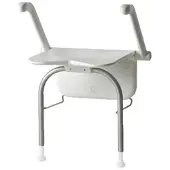 Etac Douchezitting relax met armsteunen en steunpoten 39x45 cm kunststof wit