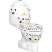 Boss & Wessing Staand Kindertoilet BWS Flower Achter Onder Aansluiting (Exclusief Zitting)
