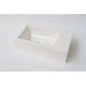Ink Fontein Contra Polystone Zonder Kraangat Rechts Cilinder Glans Wit 40x22x10 cm