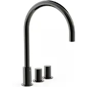 Tres Badrandkraan study exclusive tweeknops uitloop gebogen 23 cm metallic zwart