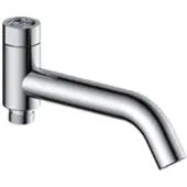 Sanilux Baduitloop universeel draaibaar messing chroom rond