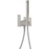 Tres Inbouw bidetmengkraan cuadro exclusive met doucheslang en hendel rvs