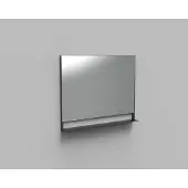 Boss & Wessing Badkamerspiegel met planchet arcqua reflect 100x80 cm mat zwart