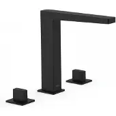 Tres Wastafelmengkraan slim exclusive 3-gats met 2 knoppen mat zwart