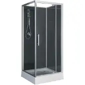 Xellanz Domino complete douchecabine 80x80x210 alu mat 5mm glas