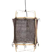 Ay Illuminate Hanglamp Z22 blond bamboe zwart cashmere ø48,5x72,5cm