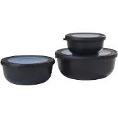 Mepal - Multikom Cirqula vershouddoos set - 350 + 750 + 1250 ml - Rond - Nordic black