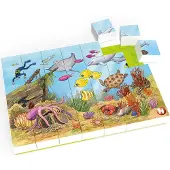 Hubelino Puzzel Kleurrijke onderwaterwereld (35 stukjes)