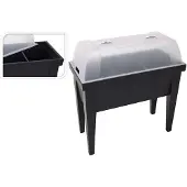 EDM Kweektafel Met Deksel Antraciet - 80 x 40 x 90 cm