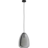 Eglo Glazen hanglamp Chelvey zwart met smoke glas