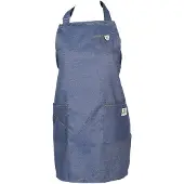 Clayre & Eef Keukenschort 70x65 cm Blauw Katoen Polyester BBQ Schort Blauw BBQ Schort