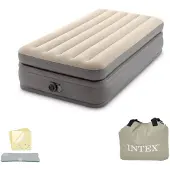 Intex PRIME COMFORT FIBER TECH Air Mattress 99x191 - Inflatable - Adjustable Firmness - 51 cm - Electric - 1 Person