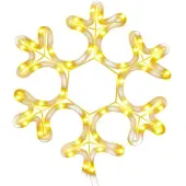 vidaXL Kerstfiguur sneeuwvlok met 48 warmwitte LED's 27x27 cm