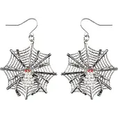 Boland Oorbellen spinneweb (zilver)